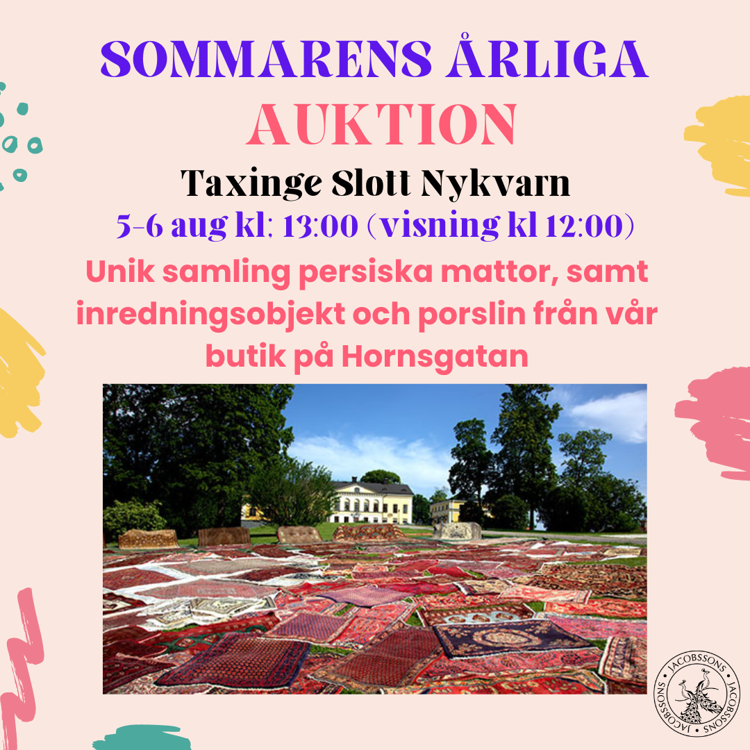 Sommarauktion 5-6 augusti på Taxinge Slot - Nykvarn ✨